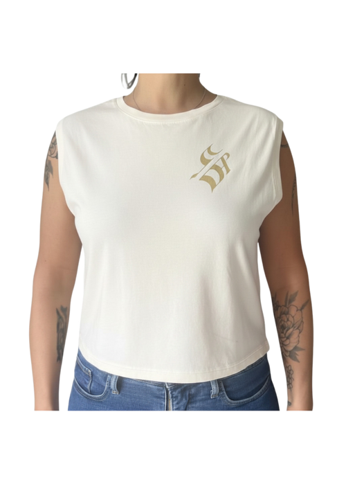 Core - T-shirt Crop sans manches pour Femme