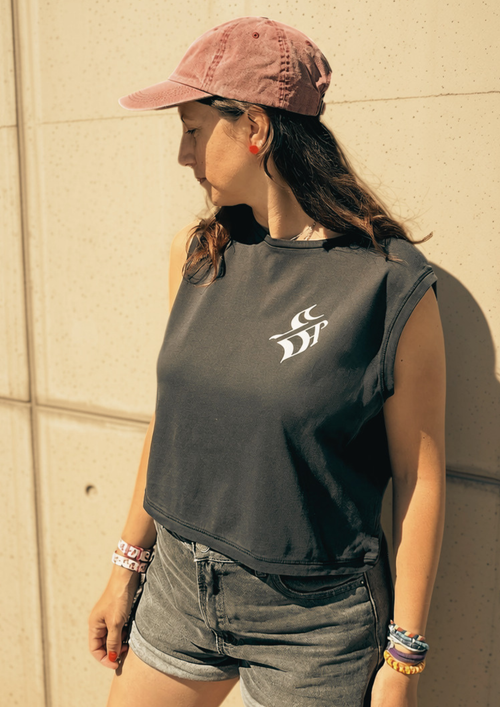 Core - T-shirt Crop sans manches pour Femme