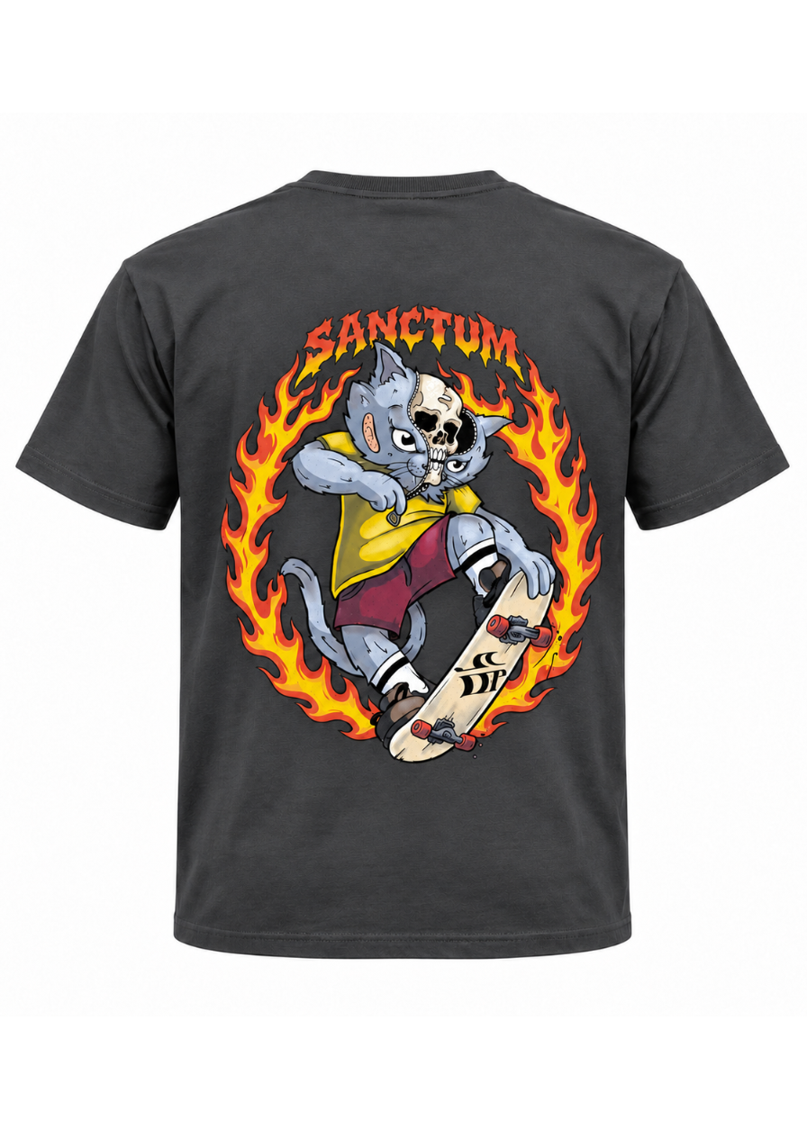 SKATE CAT INFERNO - T-shirt homme · Big Cyrus × SANCTUM